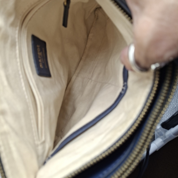 Margot New York Blue Leather Shoulder Bag 9.5x12 - Picture 13 of 15